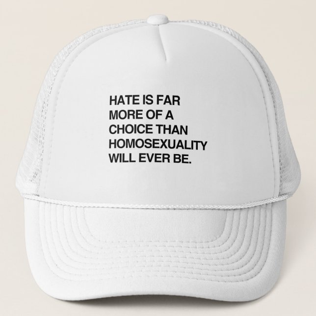HAT ÄR MYCKET MER ETT VAL ÄN HOMOSEXUALITET TRUCKERKEPS (Framsida)
