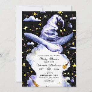 Hat Baby Shower för vattenfärgskål-guiden Inbjudningar