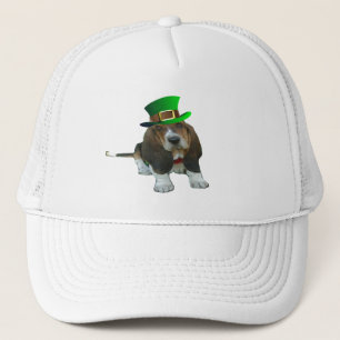 Hat Basset Hound Lycklig St patrick's day Keps
