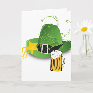 Hat Beer, saint patrick's day-hälsningskort Kort