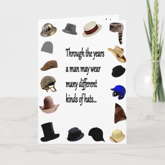 HAT BIRTHDAY CARD KORT (Framsida)