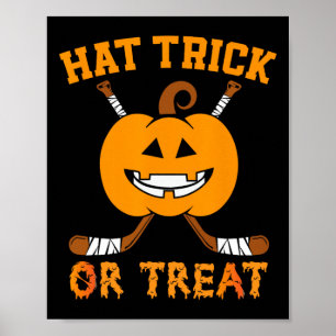 Hat Bus eller godis Roligt Ice Hockey Halloween Co Poster