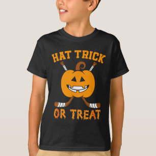 Hat Bus eller godis Roligt Ice Hockey Halloween Co T Shirt