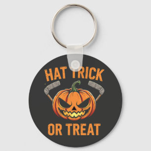 Hat Bus eller godis Spooky Halloween ice Hockey Nyckelring