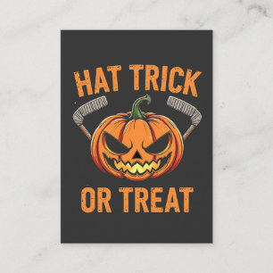 Hat Bus eller godis Spooky Halloween ice Hockey Visitkort