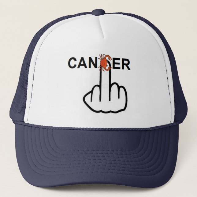 Hat Cancer Flip Truckerkeps (Framsida)