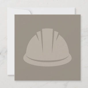 Hat Construction Hat Icon ANPASSNINGSBAR FÄRG Julkort