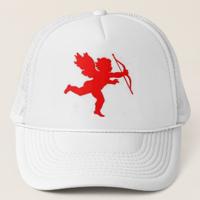 Hat Cupid Red Plain Truckerkeps (Framsida)