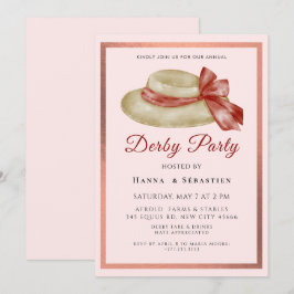 Hat Derby Party Invitation Inbjudningar