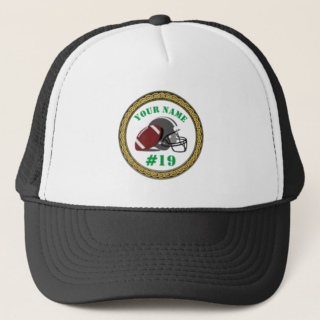 Hat Football - lägg till Namn och nummer Keps (Framsida)