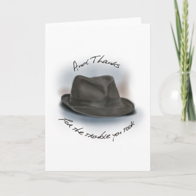 Hat för Leonard 1 Tack Kort (Framsida)
