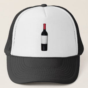 Hat från vin Flaska (tom etikett) Truckerkeps