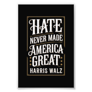 Hat gjorde aldrig Amerika bra Kamala Harris Walz Fototryck