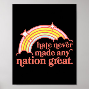 Hat har aldrig gjort någon nation stor regnbågsfre poster