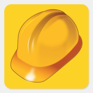 Hat_Hat_Vector_Clipart-byggunderhåll S Fyrkantigt Klistermärke