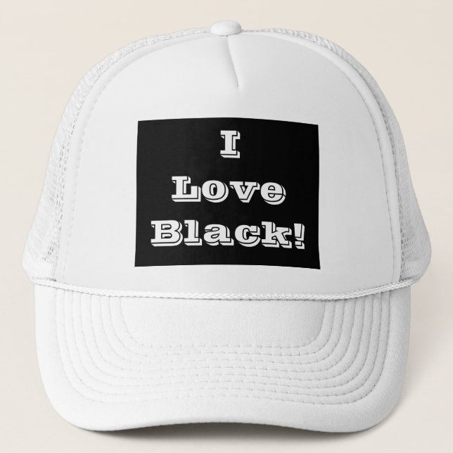 Hat I Kärlek Black Truckerkeps (Framsida)