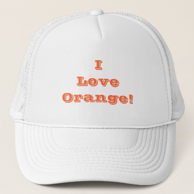 Hat I Kärlek Orange Truckerkeps (Framsida)