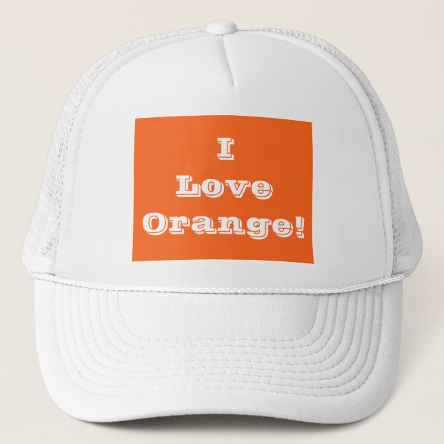 Hat I Kärlek Orange Truckerkeps (Framsida)
