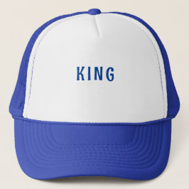 Hat King Cap Anpassad Text Trucker Hattar eller Ke Keps