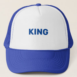 Hat King Cap Anpassad Text Trucker Hattar eller Ke Keps