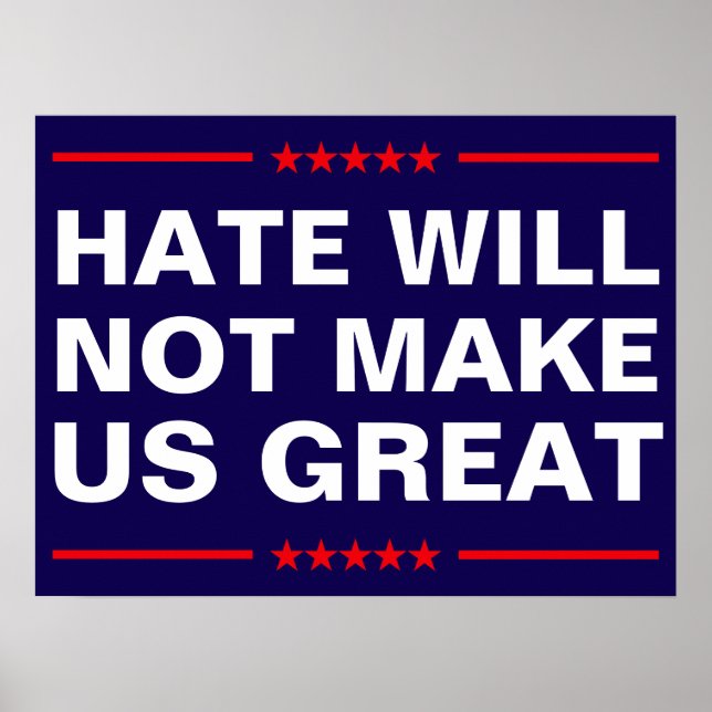 Hat kommer inte att göra oss stora - Ingen MAGA -  Poster (Framsidan)