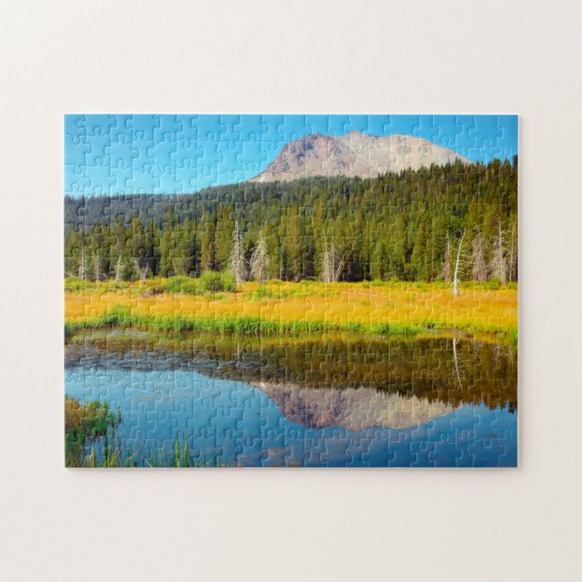 Hat Lake i Lassen Volcanic National Park Pussel (Horisontell)