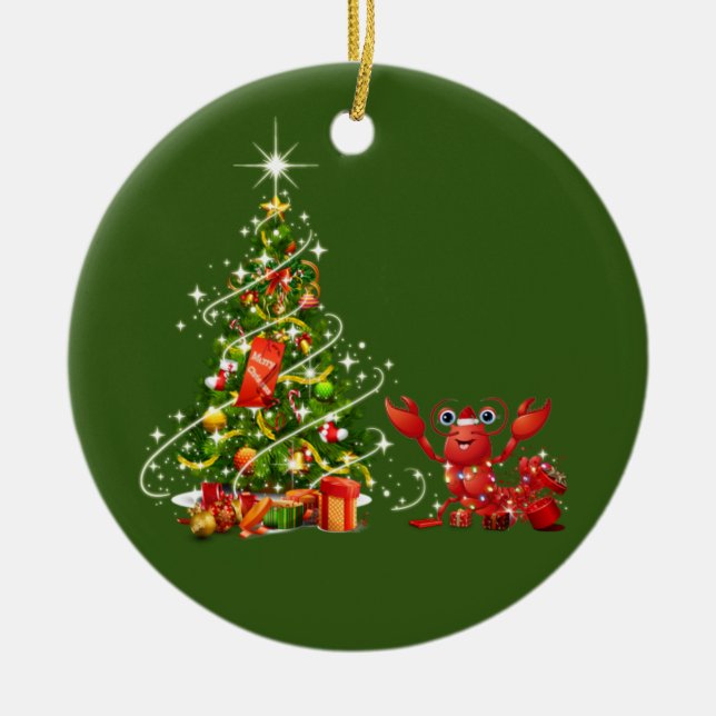 Hat LJUS jul Julgransprydnad Keramik (Framsidan)