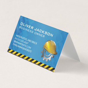Hat-Logotyp för bygge Builder Visitkort