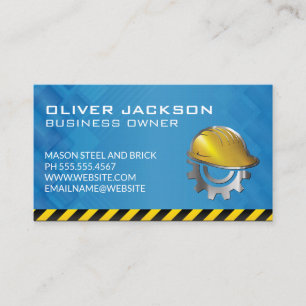 Hat-Logotyp för bygge Builder Visitkort