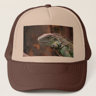 Hat med färgad Iguana-ödla Truckerkeps