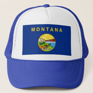 Hat med Flagga av Montana State - USA Truckerkeps