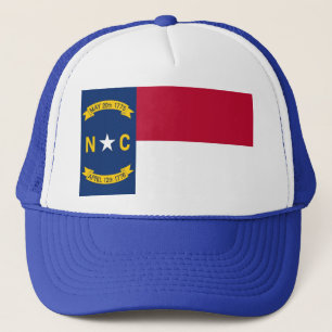 Hat med Flagga av North Carolina State - USA Truckerkeps