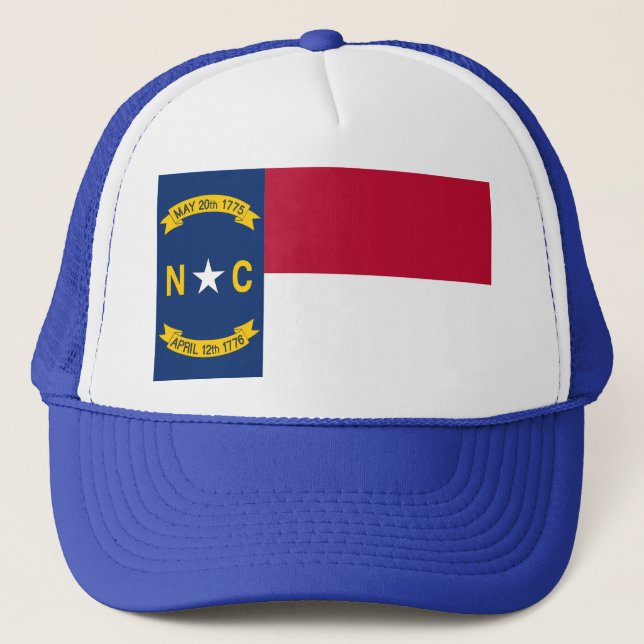 Hat med Flagga av North Carolina State - USA Truckerkeps (Framsida)