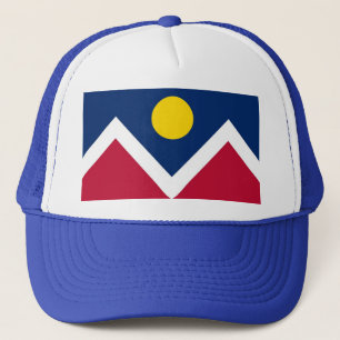 Hat med Flagga Denver, delstaten Colorado - USA Truckerkeps