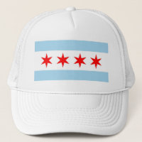 Hat med Flagga of Chicago, Illinois State - USA