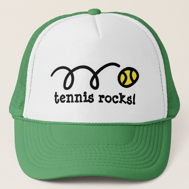 Hat med studsande tennis boll-design truckerkeps (Framsida)