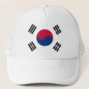 Hat med Sydkoreas Flagga Truckerkeps