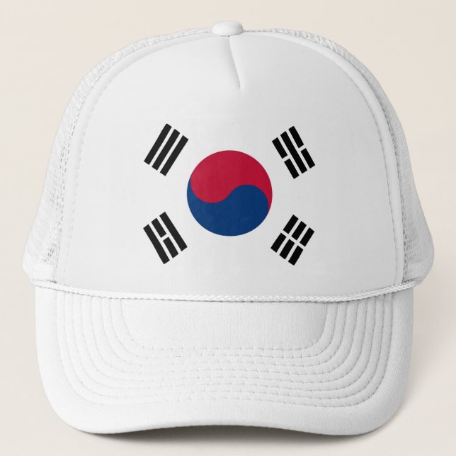 Hat med Sydkoreas Flagga Truckerkeps (Framsida)