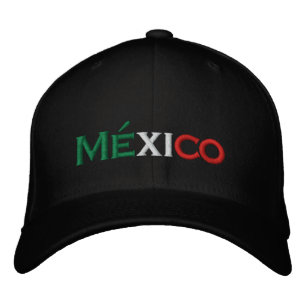 Hat: Mexiko lindo, Tri-färg Broderad Keps