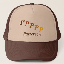 Hat - Namn och styrt monogram () Truckerkeps