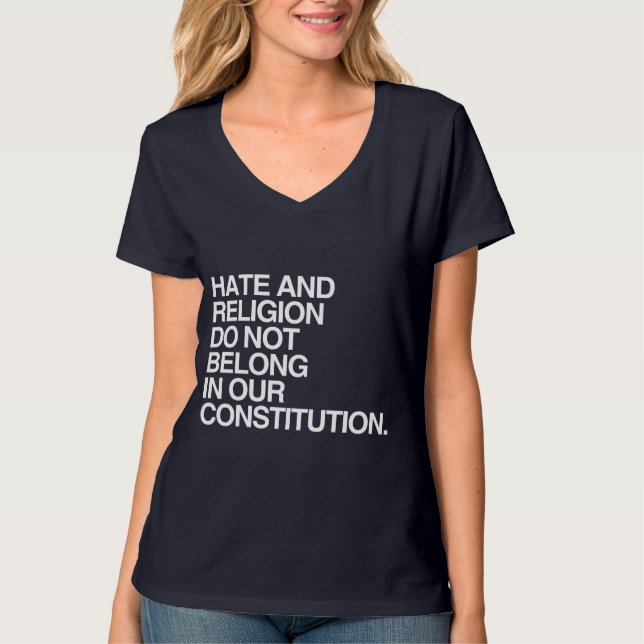 HAT OCH RELIGION TILLHÖR INTE -.png T Shirt (Framsida)