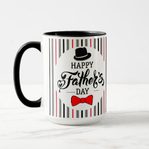 Hat och Tie lycklig Fars dag Mugg