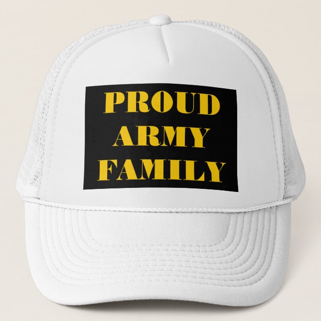 Hat Proud Army-familjen Truckerkeps (Framsida)