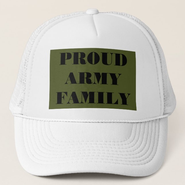 Hat Proud Army-familjen Truckerkeps (Framsida)