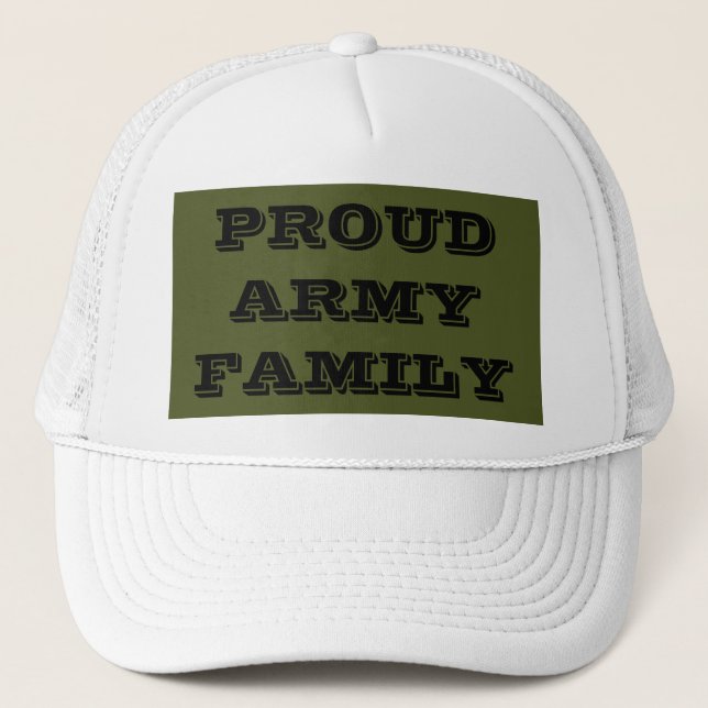 Hat Proud Army-familjen Truckerkeps (Framsida)
