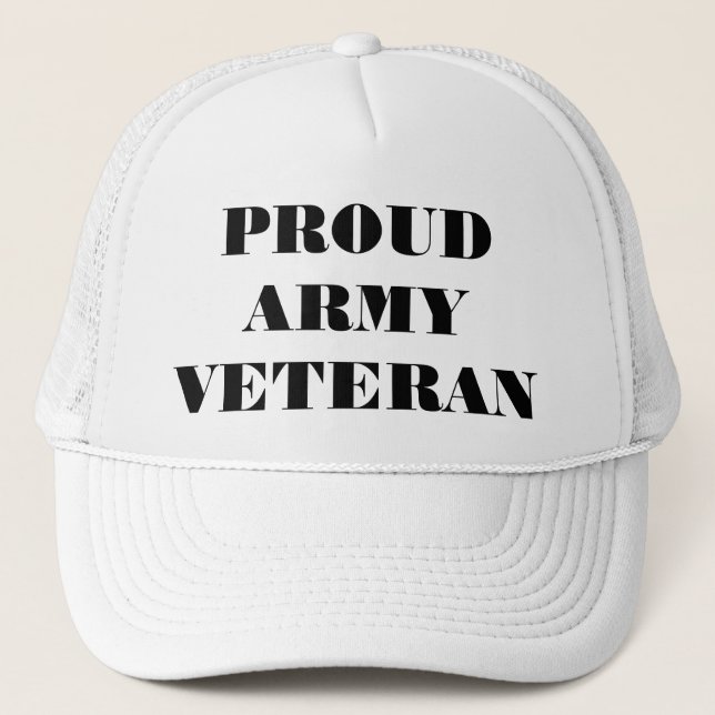 Hat Proud Army Veteran Truckerkeps (Framsida)