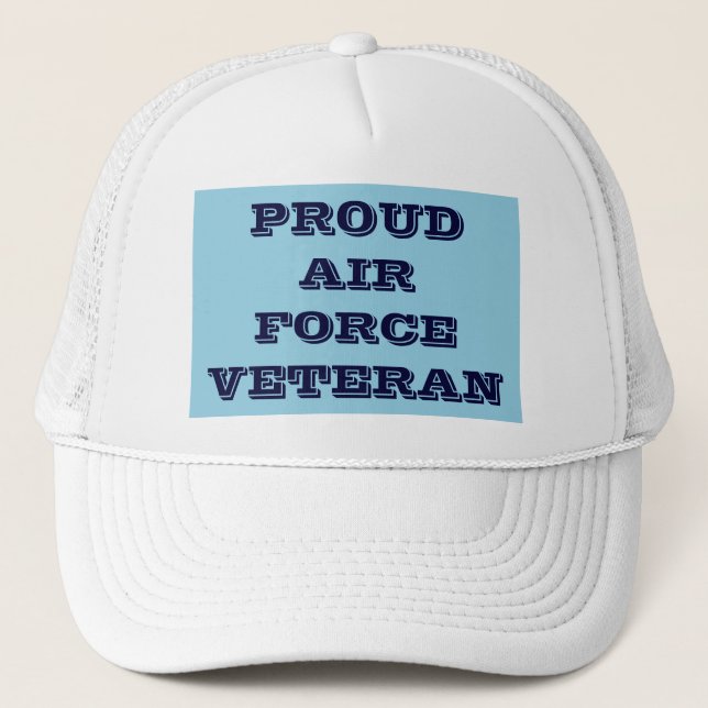 Hat Proud Luft Force Veteran Truckerkeps (Framsida)