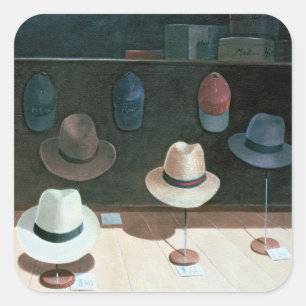 Hat Shop 1990 Fyrkantigt Klistermärke