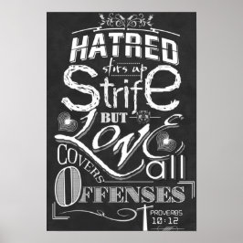 Hat skapar stridigheter, men Kärlek täcker alla br Poster