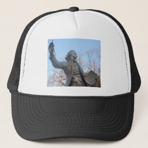 Hat Thomas Paine Statue Holding Högers of Man Keps